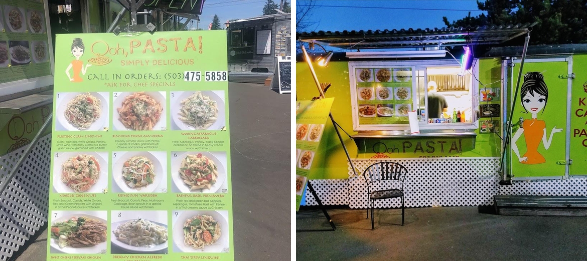 Ooh Pasta Menu