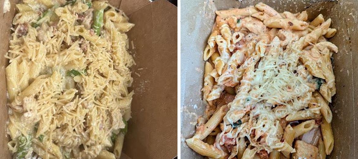 Ooh Pasta Menu